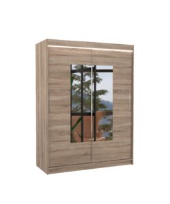 Alternative view of Tükörrel ellátott tolóajtós szekrény DORRIGO 150