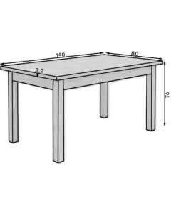 Alternative view of RODOS 52 kihúzható asztal