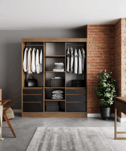 Alternative view of Tolóajtós szekrény tükörrel HAIDAR 180