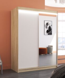 Tükörrel ellátott tolóajtós szekrény JORDI 150