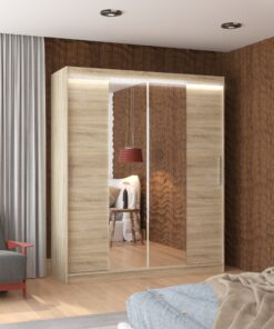 Tükörrel ellátott tolóajtós szekrény DALLAS 180