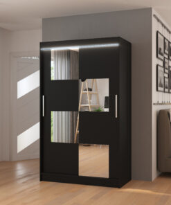 Tükörrel ellátott tolóajtós szekrény LUGANO 120