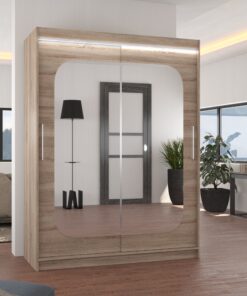 Tükörrel ellátott tolóajtós szekrény CLEVER 150