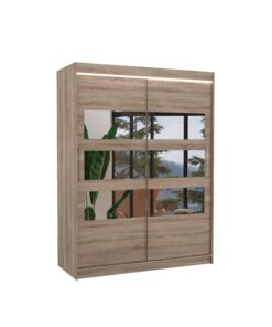 Alternative view of Tükörrel ellátott tolóajtós szekrény FLORENTO 150