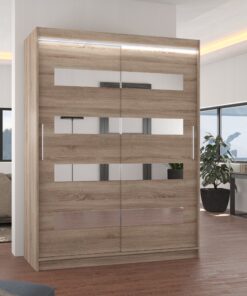 Tükörrel ellátott tolóajtós szekrény BALTIC 150