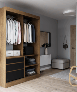 Alternative view of Tolóajtós szekrény tükörrel HAIDAR 140