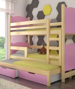 Háromszemélyes emeletes ágy matracokkal LETICIA