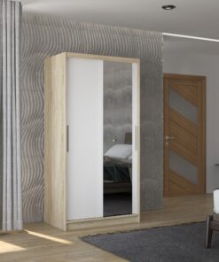 Biztonsági tükrös tolóajtós szekrény BAROS 100