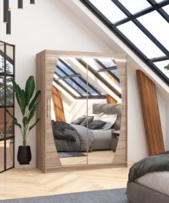 Tükörrel ellátott tolóajtós szekrény ALEN 150