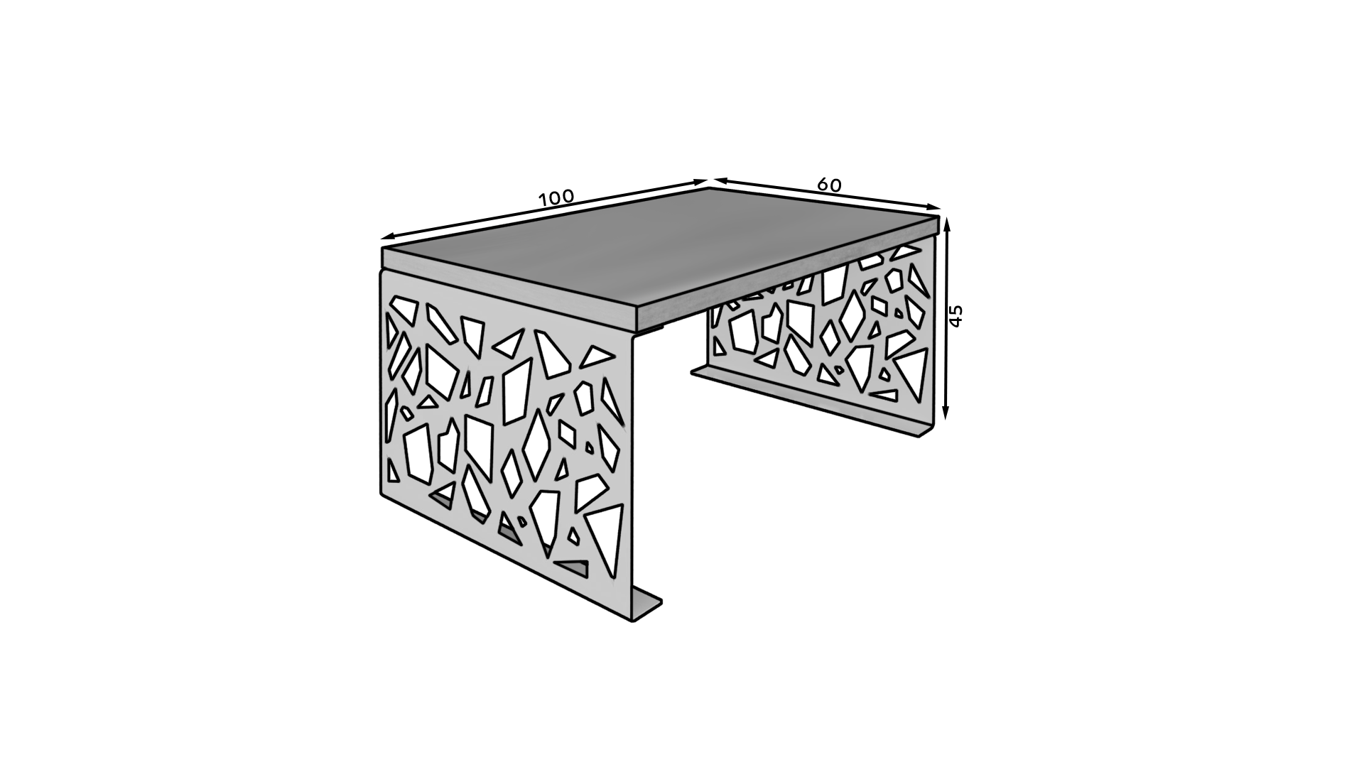 Kávézóasztal SEMARA 100x60 - Image 3