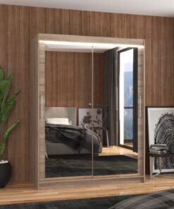 Tükörrel ellátott tolóajtós szekrény PERMO 150