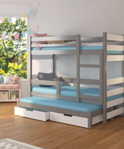 Háromszemélyes emeletes ágy matracokkal KARLO