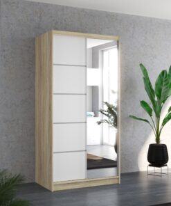 Biztonsági tükrös tolóajtós szekrény ORLANDO 100