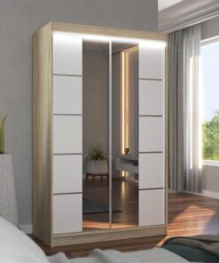 Tükörrel ellátott tolóajtós szekrény GENUA 120