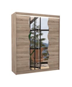 Alternative view of Tolóajtós szekrény tükörrel és LED világítással KANSAS 180