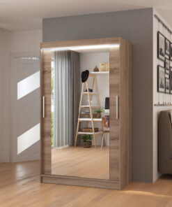 Tükörrel ellátott tolóajtós szekrény TIBAGO 120