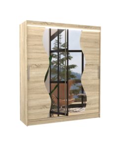 Alternative view of Tolóajtós szekrény tükörrel és LED világítással MEDISON 180