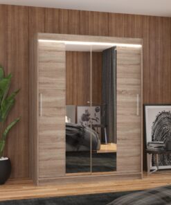 Tükörrel ellátott tolóajtós szekrény INESS 150