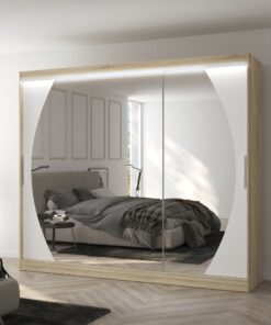 LED tükrös tolóajtós szekrény CAMBE 250