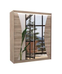 Alternative view of Tolóajtós szekrény tükörrel és LED világítással CHARLOTTE 180