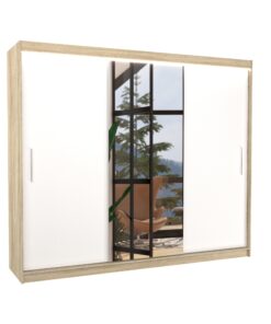 Alternative view of Tolóajtós szekrény tükörrel és LED világítással DENIS 250