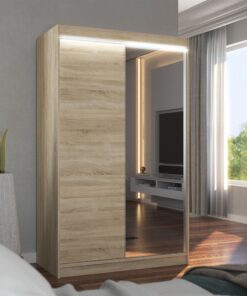 Tükörrel ellátott tolóajtós szekrény REWENA 120