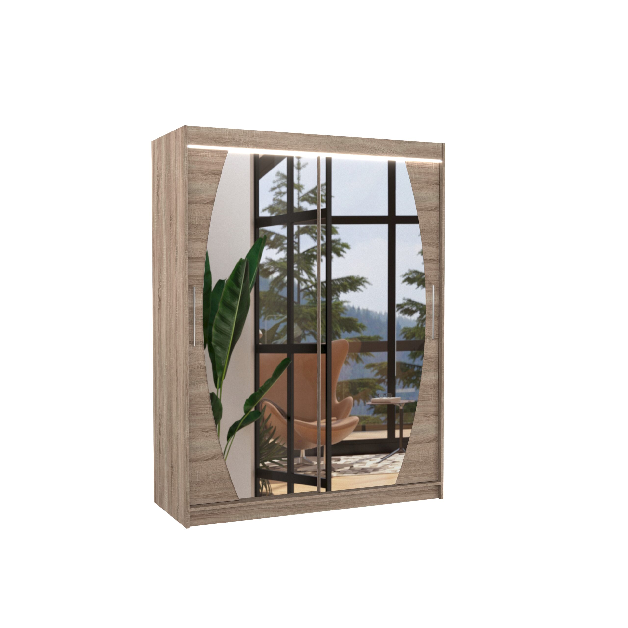 Tükörrel ellátott tolóajtós szekrény ALEN 150 - Image 2