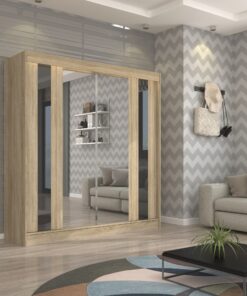 Tolóajtós szekrény tükörrel és lacobellel KEITA