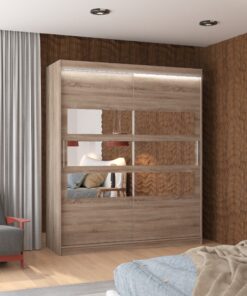 Tükörrel ellátott tolóajtós szekrény TOLEDO 180