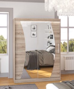 Tükörrel ellátott tolóajtós szekrény MODESTO 150