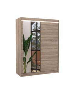 Alternative view of Tükörrel ellátott tolóajtós szekrény BIANCO 150